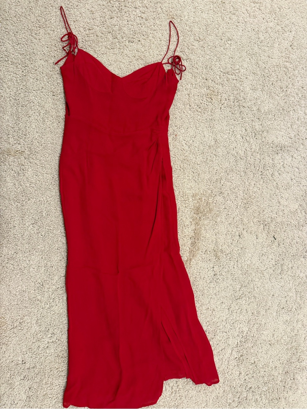 Reformation Red Spaghetti-Strap Dress
